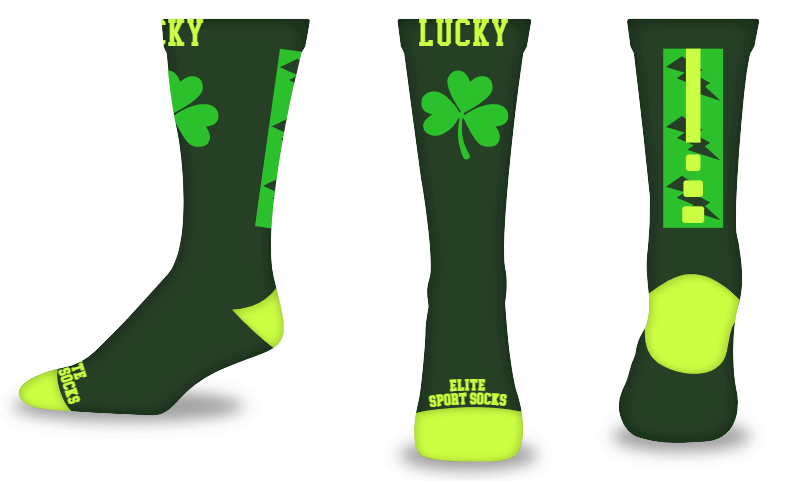 Custom Logo & Text - Crew - Bolt Style Socks