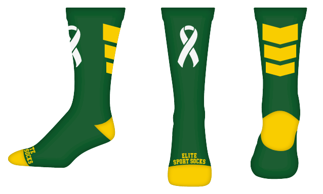 Awareness - Crew - Chevron Style Socks