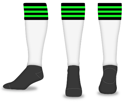 Euro Fold-Over Striped - Calf-sleeve - Pattern #2 Style Socks