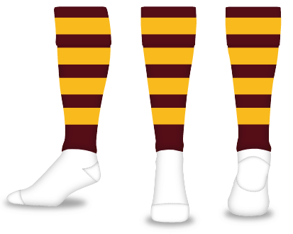 Euro Fold-Over Striped - Calf-sleeve - Pattern #3 Style Socks
